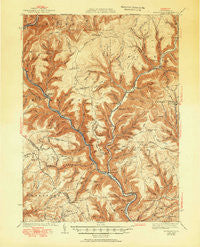 Waterville Pennsylvania Historical topographic map, 1:62500 scale, 15 X 15 Minute, Year 1943