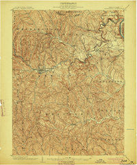 Waynesburg Pennsylvania Historical topographic map, 1:62500 scale, 15 X 15 Minute, Year 1904