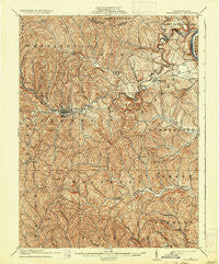 Waynesburg Pennsylvania Historical topographic map, 1:62500 scale, 15 X 15 Minute, Year 1904