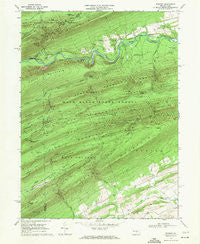 Weikert Pennsylvania Historical topographic map, 1:24000 scale, 7.5 X 7.5 Minute, Year 1968