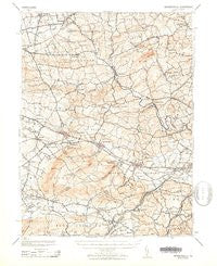 Wernersville Pennsylvania Historical topographic map, 1:62500 scale, 15 X 15 Minute, Year 1943