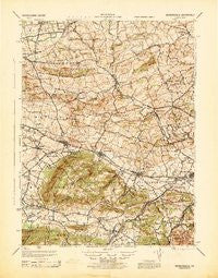 Wernersville Pennsylvania Historical topographic map, 1:62500 scale, 15 X 15 Minute, Year 1943