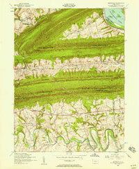 Wertzville Pennsylvania Historical topographic map, 1:24000 scale, 7.5 X 7.5 Minute, Year 1952