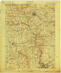 West Chester Pennsylvania Historical topographic map, 1:62500 scale, 15 X 15 Minute, Year 1904