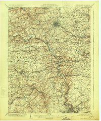 West Chester Pennsylvania Historical topographic map, 1:62500 scale, 15 X 15 Minute, Year 1904