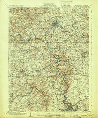 West Chester Pennsylvania Historical topographic map, 1:62500 scale, 15 X 15 Minute, Year 1904