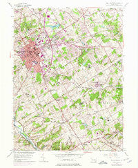 West Chester Pennsylvania Historical topographic map, 1:24000 scale, 7.5 X 7.5 Minute, Year 1954