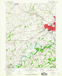 West York Pennsylvania Historical topographic map, 1:24000 scale, 7.5 X 7.5 Minute, Year 1954