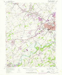 West York Pennsylvania Historical topographic map, 1:24000 scale, 7.5 X 7.5 Minute, Year 1954