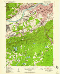 Wilkes-Barre West Pennsylvania Historical topographic map, 1:24000 scale, 7.5 X 7.5 Minute, Year 1947