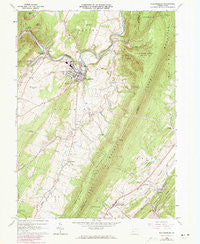 Williamsburg Pennsylvania Historical topographic map, 1:24000 scale, 7.5 X 7.5 Minute, Year 1963