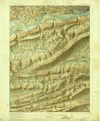 Williamsport Pennsylvania Historical topographic map, 1:62500 scale, 15 X 15 Minute, Year 1923