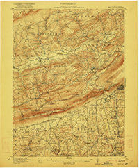 Wind Gap Pennsylvania Historical topographic map, 1:62500 scale, 15 X 15 Minute, Year 1916