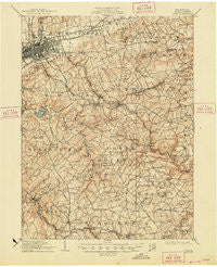 York Pennsylvania Historical topographic map, 1:62500 scale, 15 X 15 Minute, Year 1910