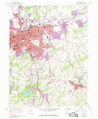 York Pennsylvania Historical topographic map, 1:24000 scale, 7.5 X 7.5 Minute, Year 1954