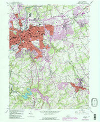 York Pennsylvania Historical topographic map, 1:24000 scale, 7.5 X 7.5 Minute, Year 1954