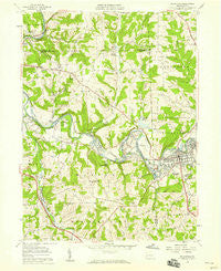 Zelienople Pennsylvania Historical topographic map, 1:24000 scale, 7.5 X 7.5 Minute, Year 1958