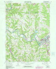 Zelienople Pennsylvania Historical topographic map, 1:24000 scale, 7.5 X 7.5 Minute, Year 1958