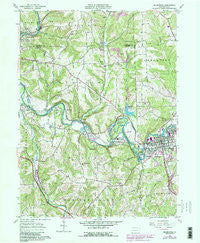 Zelienople Pennsylvania Historical topographic map, 1:24000 scale, 7.5 X 7.5 Minute, Year 1958