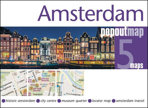 Buy map Amsterdam : popoutmap : 5 maps