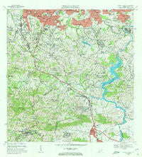 Aguas Buenas Puerto Rico Historical topographic map, 1:20000 scale, 7.5 X 7.5 Minute, Year 1969