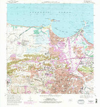 Bayamon Puerto Rico Historical topographic map, 1:20000 scale, 7.5 X 7.5 Minute, Year 1969