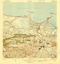 Bayamon Puerto Rico Historical topographic map, 1:30000 scale, 7.5 X 7.5 Minute, Year 1941