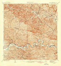Central La Plata Puerto Rico Historical topographic map, 1:30000 scale, 7.5 X 7.5 Minute, Year 1942