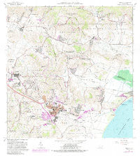 Humacao Puerto Rico Historical topographic map, 1:20000 scale, 7.5 X 7.5 Minute, Year 1967