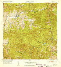 Jayuya Puerto Rico Historical topographic map, 1:30000 scale, 7.5 X 7.5 Minute, Year 1952
