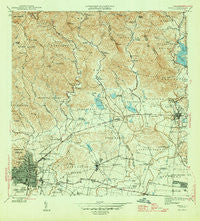 Ponce Puerto Rico Historical topographic map, 1:30000 scale, 7.5 X 7.5 Minute, Year 1945