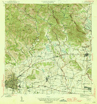 Ponce Puerto Rico Historical topographic map, 1:30000 scale, 7.5 X 7.5 Minute, Year 1945
