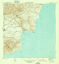 Punta Guayanes Puerto Rico Historical topographic map, 1:30000 scale, 7.5 X 7.5 Minute, Year 1946