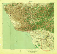 Rincon Puerto Rico Historical topographic map, 1:30000 scale, 7.5 X 7.5 Minute, Year 1941
