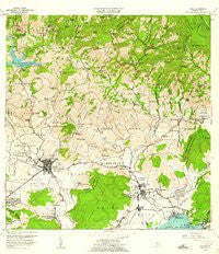 Yauco Puerto Rico Historical topographic map, 1:20000 scale, 7.5 X 7.5 Minute, Year 1958