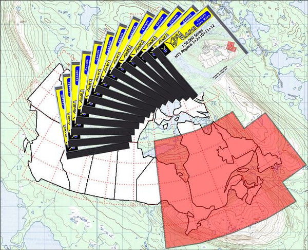 Buy digital map collection YellowMaps Canada Topo Maps: Eastern Canada DVD Collection