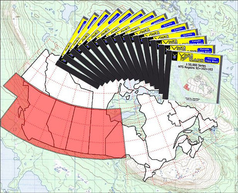 Buy digital map collection YellowMaps Canada Topo Maps: Western Canada DVD Collection
