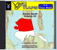 Buy digital map disk YellowMaps U.S. Topo Maps Vol. 43 - Alaska North