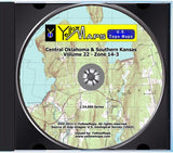 YellowMaps U.S. Topo Maps Volume 22 (Zone 14-3) Central Oklahoma & Southern Kansas