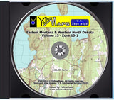 YellowMaps U.S. Topo Maps Volume 15 (Zone 13-1) Eastern Montana & Western North Dakota