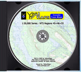 YellowMaps Canada Topo Maps: NTS Regions 45+46+55