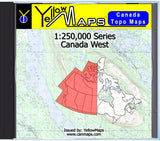 Buy digital map disk YellowMaps Canada Topo Maps: Canada West
