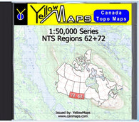 Buy digital map disk YellowMaps Canada Topo Maps: NTS Regions 62+72