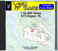 Buy digital map disk YellowMaps Canada Topo Maps: NTS Regions 76
