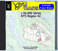 Buy digital map disk YellowMaps Canada Topo Maps: NTS Regions 42