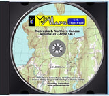 YellowMaps U.S. Topo Maps Volume 21 (Zone 14-2) Nebraska & Northern Kansas