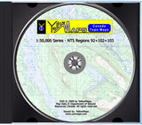 YellowMaps Canada Topo Maps: NTS Regions 92+102+103