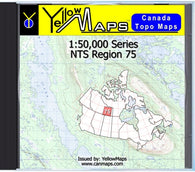 Buy digital map disk YellowMaps Canada Topo Maps: NTS Regions 75