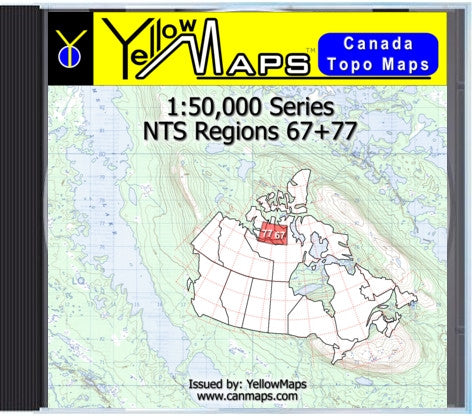 Buy digital map disk YellowMaps Canada Topo Maps: NTS Regions 67+77