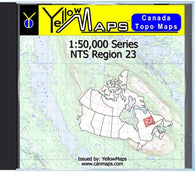 Buy digital map disk YellowMaps Canada Topo Maps: NTS Regions 23